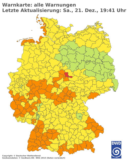 Aktuelle Wetterwarnungen für  Aichach-Friedberg