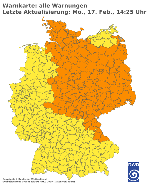 Aktuelle Wetterwarnungen für  Aichach-Friedberg